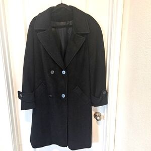 Regency Cashmere Classic Black Pea Coat